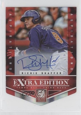 2012 Elite Extra Edition Aspirations Die-Cut Signatures Richie Shaffer Auto sq1