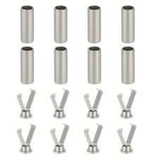 Shoelace Tips 0.79 Inch Fit for Metal Shoe Lace End Caps 8 Pack Sand Silver