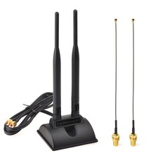 2.4GHz 5GHz Dual Band WiFi Antenna 6 Inch RP-SMA Male Female Cable Pack