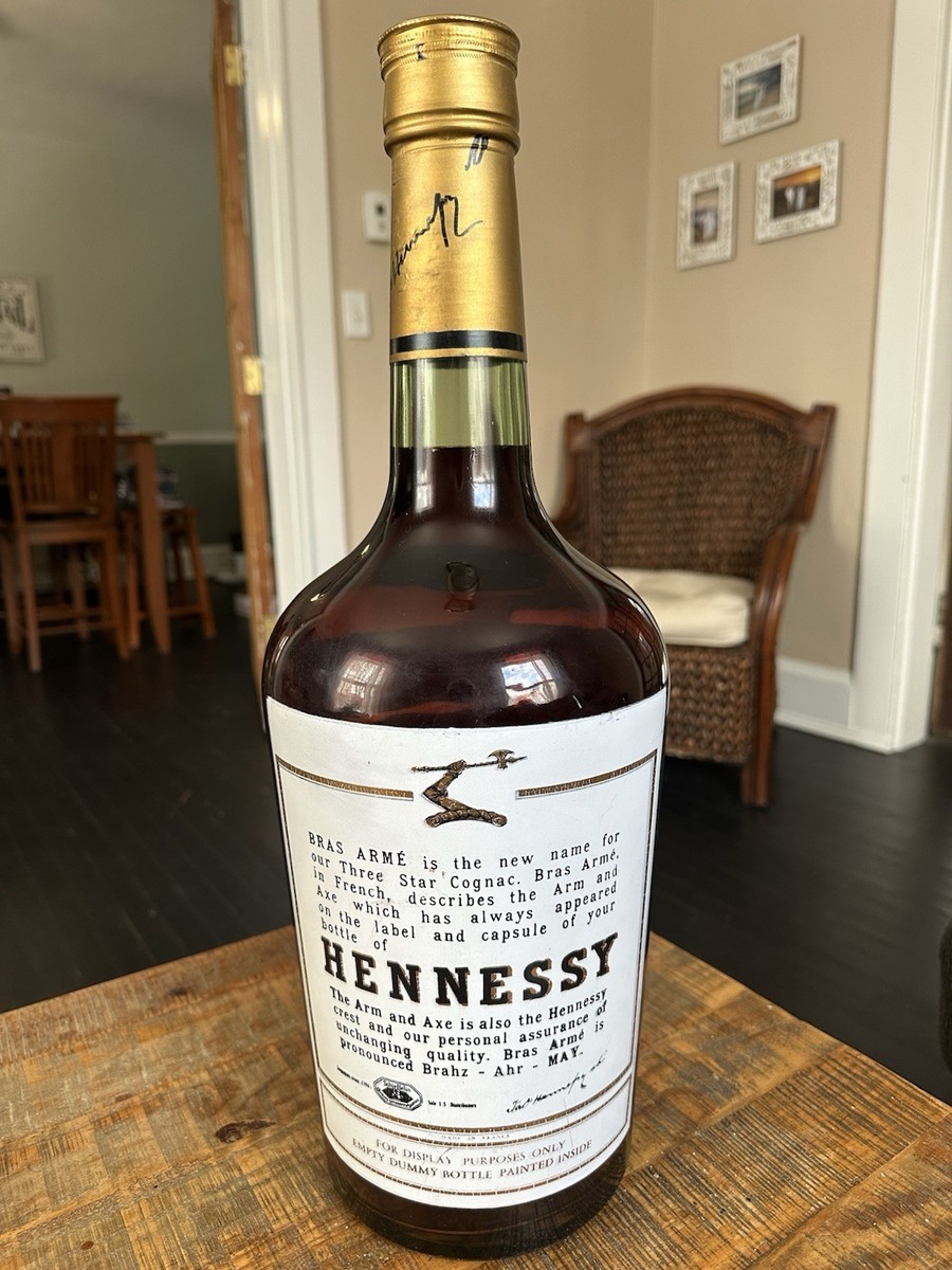 VTG 1960s Hennessy Cognac Bras Arme Empty Huge 21
