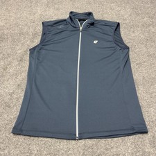 Galvin Green Mayacama Full Zip Golf Grid Fleece Blue Vest Men XL