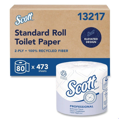 SCOTT Essential Recycled Fiber Standard Bath Roll - 13217 (80 Count)