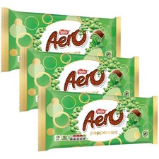 Nestle Aero Bubble Peppermint Chocolate Bar Block Mouth Melt Smooth Pack 3x295g