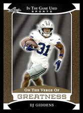 2024 Leaf In The Game Used Verge of Greatness Gold #VG-11 DJ Giddens card