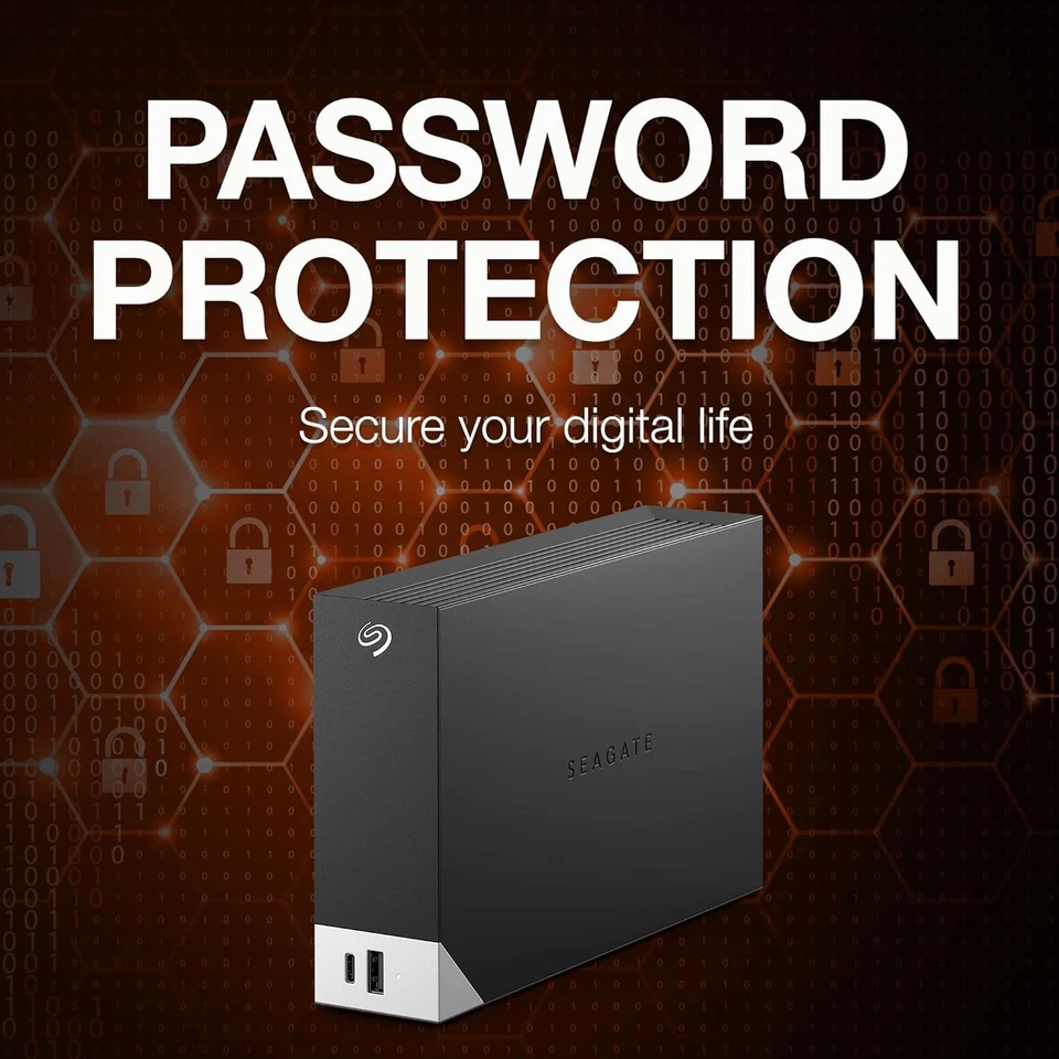 Seagate One Touch Hub, 8 TB, External Hard Drive Desktop HDD – USB-C and USB 3.0 - Image 3 of 4