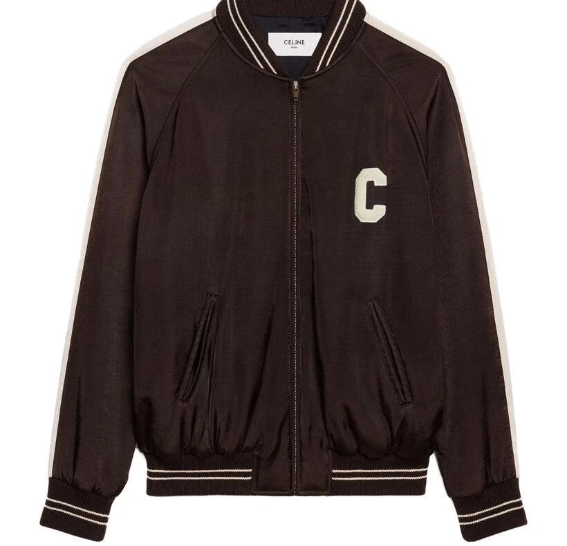 Giacca Teddy Celine raso souvenir marrone 71575663