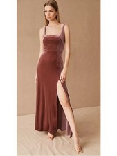 NWT BHLDN Jenny Yoo Mara Velvet Sleeveless A-Line Maxi Dress Event Pink 8