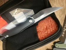 CMB Sasori Titanium Handle Belt Satin M390 Steel Camping Pocket Folding Knife