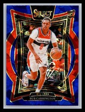 Bub Carrington Rookie Wizards 2024-25 Panini Select #81 Blue Cracked Ice