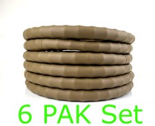 Wholesale Lot 6 Genuine Leather Car Truck Beige Steering Wheel Cover - Small Wholesale Lot 6 Genuine Leather Car Truck Beige Steering Wheel Cover - Small