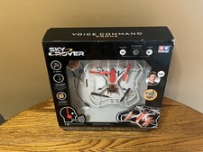 SKY ROVER VOICE COMAND DRONE NEW IN BOX. 13 VOICE COMMANDS. WITH HEADSET 