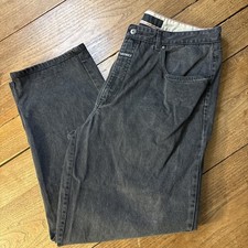 Marithe Francois Girbaud Black Men's Baggy Denim Jeans Vintage 90s size 40x32