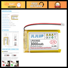 3000mAh 3.7V LiPo Rechargeable Battery Pack with JST Connector for Arduino ESP32