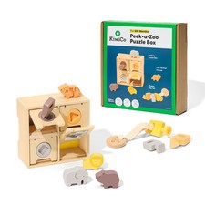KiwiCo Activity Play Center 24m - Peek-a-Zoo Puzzle Box 10pc