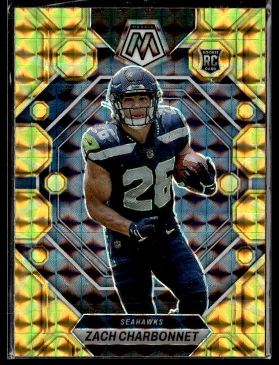 L57,797 - 2023 Panini Mosaic Mosaic Reactive Yellow #379 Zach Charbonnet