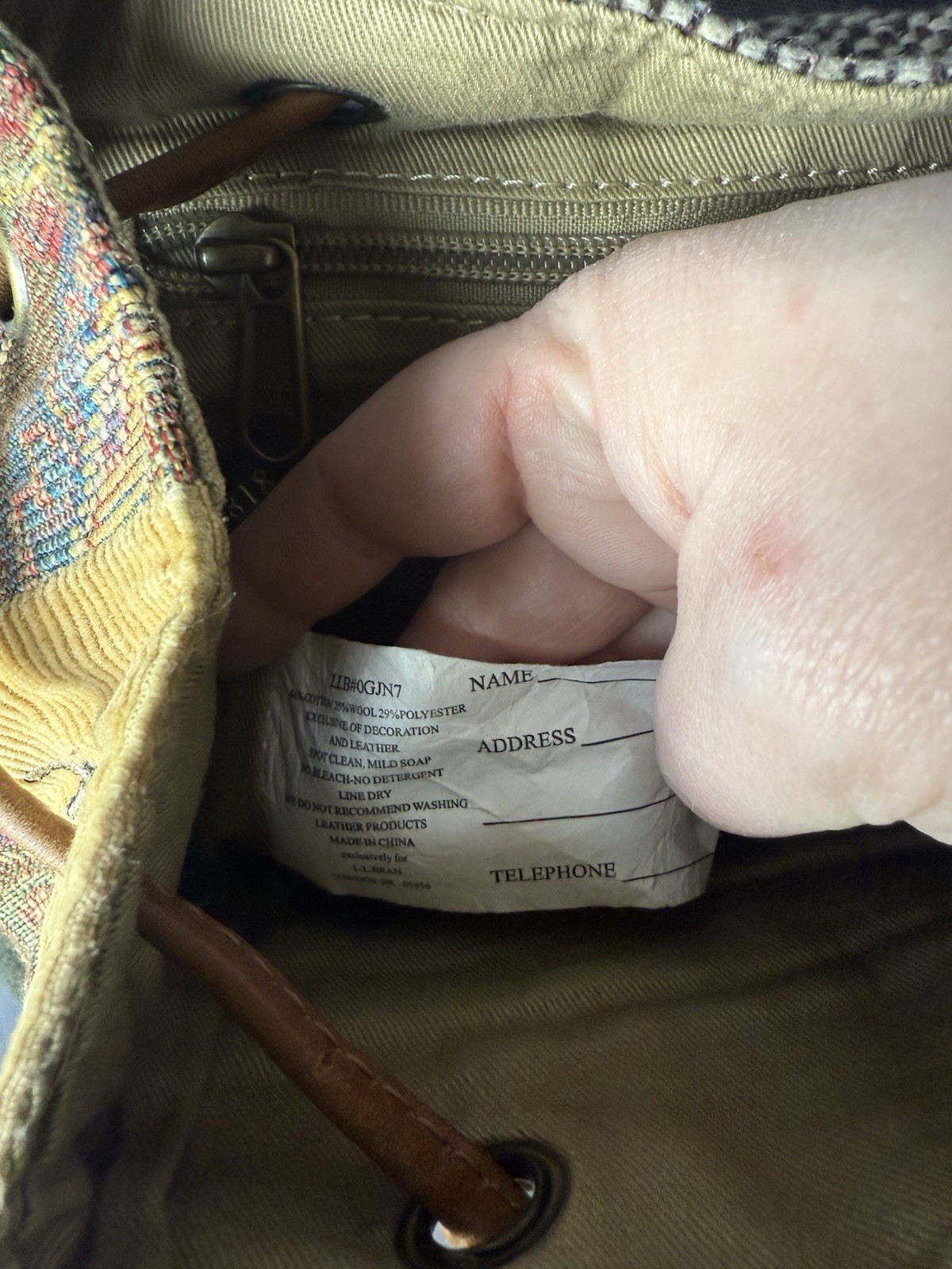 Ll Bean Patchwork Mini Backpack Vintage Leather O… - image 9