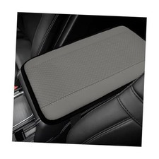 Car Center Console Pad, PU Leather Auto Armrest Seat Box Cover Protector, Gray