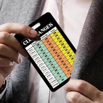 Golf Club Range Chart Card Distance Card for Seasoned Golfers Men - Main Image