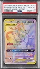 2019 POKEMON SUN & MOON UNIFIED MINDS SECRET FULL ART/MEWTWO & MEW GX PSA 10