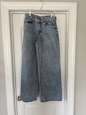Rewash High Rise Wide/Barrel Leg size 7/28 Medium Wash