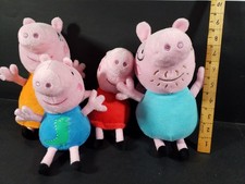 Peppa Pig Plush Family Lot of 4DADDY, Mommy Pig, Peppa  George Plush Dolls