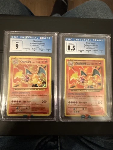 CGC 9 Charizard 11/108 Pokemon XY Evolutions Holo 2016 / 8.5 Reverse Holo