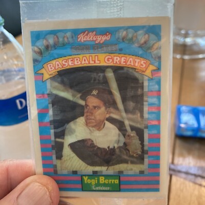1991 Kelloggs Corn Flakes Yogi Berra sealed NRMT CONDITION.