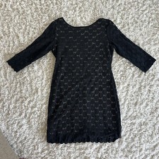 Ronnie Nicole Little Black Dress Size 10P Petite Sleeves Lace
