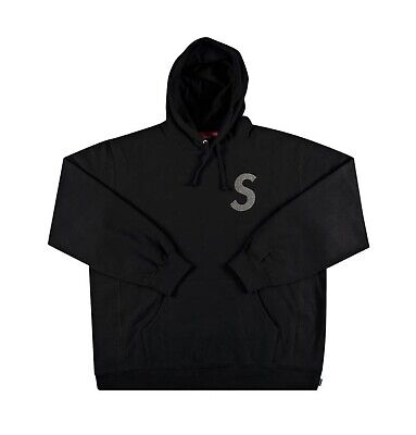 New Supreme x Swarovski Crystals Black S Logo Hoodie Size XL New Supreme x Swarovski Crystals Black S Logo Hoodie Size XL