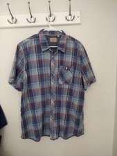 Jeremiah Men's Sz XL Chest 47" Short Sleeve Plaid Multi Color Pocket Cotton