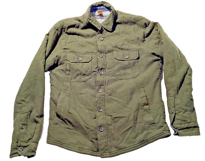 Tahor Vintage Green Long Sleeved Heavyweight Overshirt Size Small