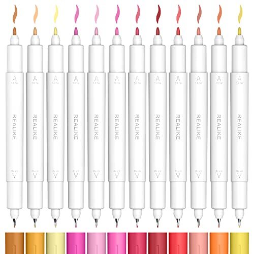 REALIKE Ensemble de stylos à double pointe pour Cricut Joy Fine Point