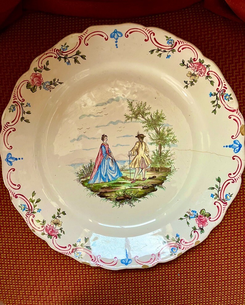 TWO CHARMING ANTIQUE eighteenth century FAIENCE plates | eBay