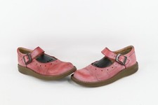 Vintage Dr Martens Womens 6 Distressed Chunky Leather Mary Jane Mules Shoes Pink