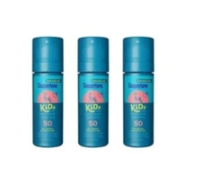 Lot of 3 Coppertone Kids Mineral Roll-On Sunscreen 50, Tear Free, FUN Blue Color
