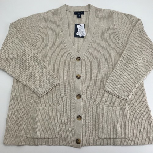 Lands' End 2X V Neck Cardigan Women's 