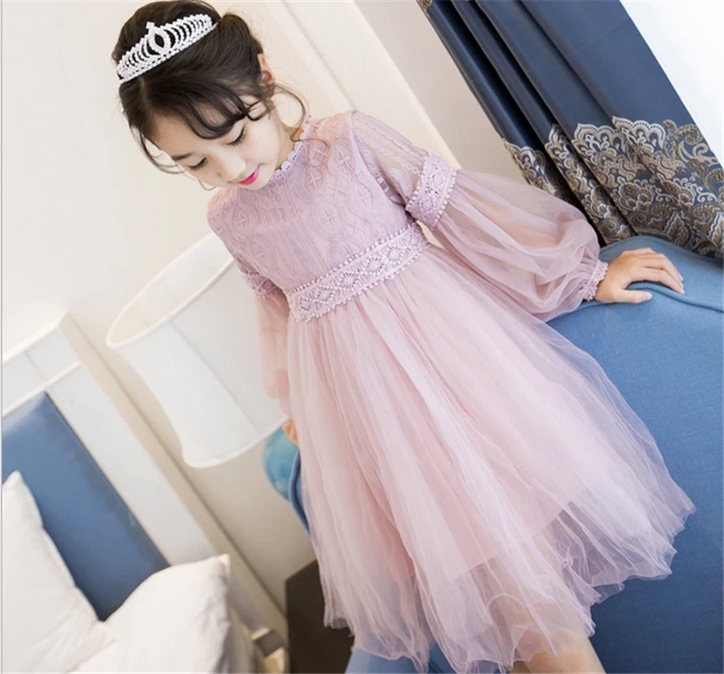 Girls Beautiful Dress Summer Princess Dress Party Lace White Teen Kids  Dresses for Girls 4 6 8 10 11 12 Years Children Clothing