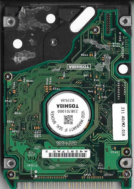 TOSHIBA MK3018GAP HDD2165 F ZE01 T 30GB ATA/IDE HARD DRIVE  - Image 2 of 2