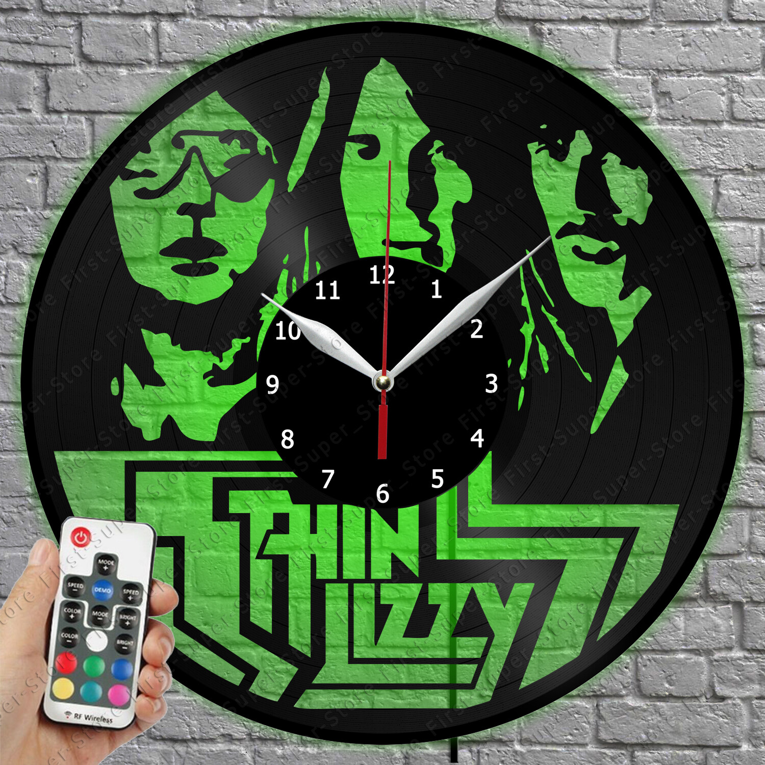 LED Clock Thin Lizzy Vinyl Record Wall Clock Led Light Wall Clock 1369