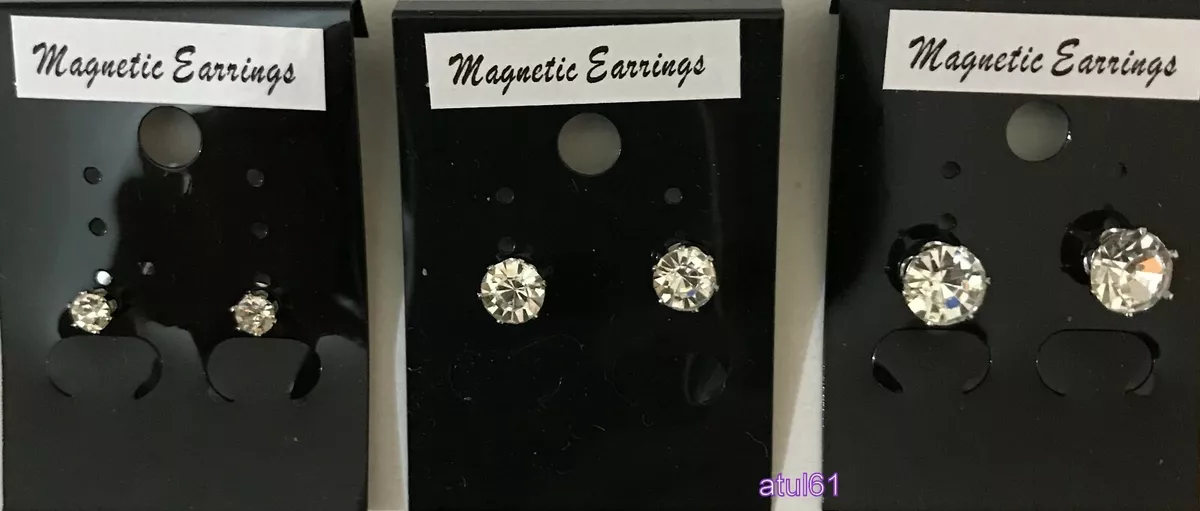 Non Piercing Earring for Women Zircon Magnetic Ear Stud Punk Men Fake  Magnet Earrings Body P9D2 - Walmart.com