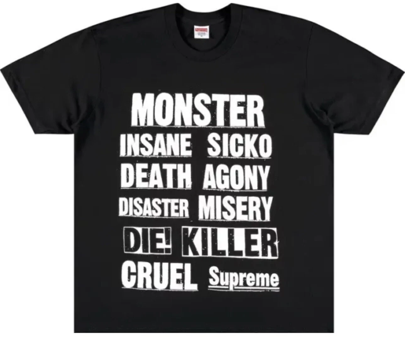 T shirt noir Supreme Monster Tee homme XL neuf 