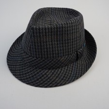 Vintage Mayser Herren Hut Grau karriert