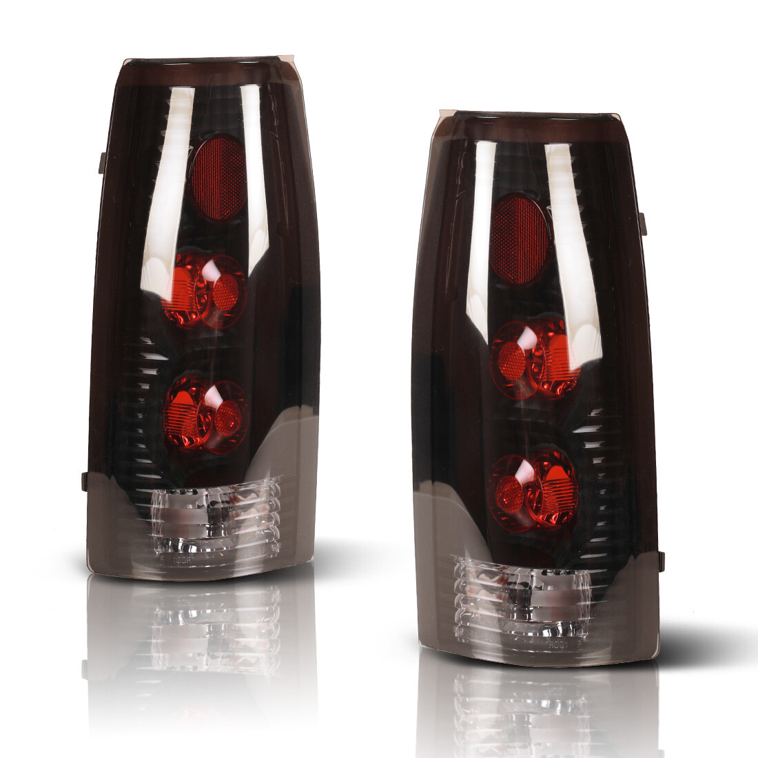 1988-1998 Chevy GMC C/K 1500 2500 3500 Red Smoke Tail Lights Pair