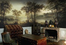 Carta da parati dipinti classici, arte d'Europa. Decalcomania Paesaggio Scenico