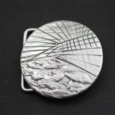 Rund Grafik Gürtelschnalle Silber Buckle Wechselschließe Wechselgürtel bis 4cm - Bild 1 von 4