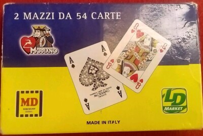 WEIHNACHTSIDEE MODIANO / MD DISCOUNT - MADE IN ITALY - 2 DECKS MIT 54 KARTEN - RARITÄT