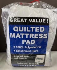 Quilted Mattress Pad Cover White King Size Unopened