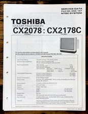 Toshiba CX2078 CX2178C TV Service Manual Original 