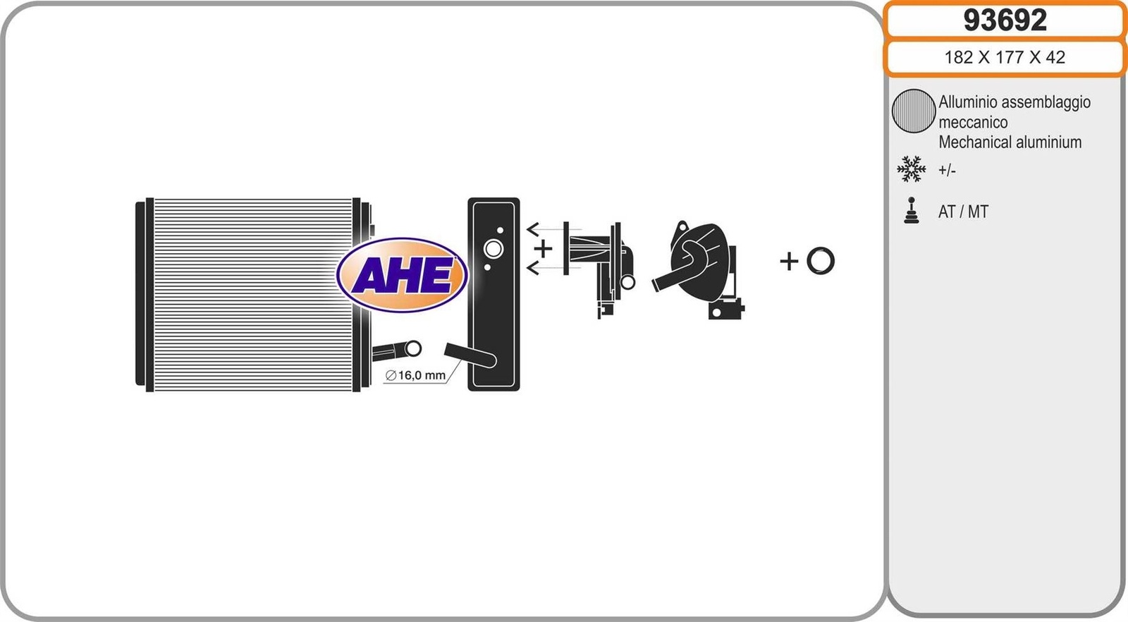 Radiateur de chauffage Fiat Panda 900 1100 et Seat Marbella 0.9