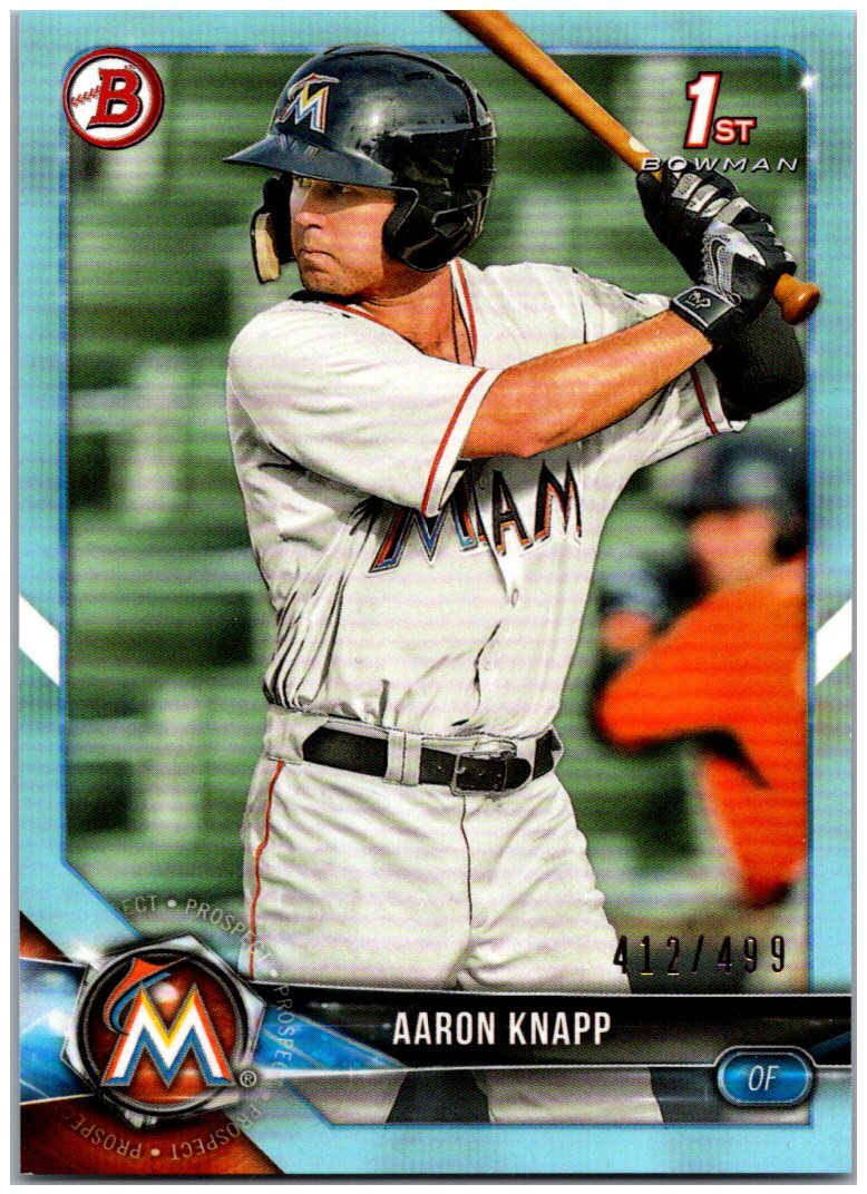 2018 Bowman Prospects Sky Blue /499 #BP5 Aaron Knapp